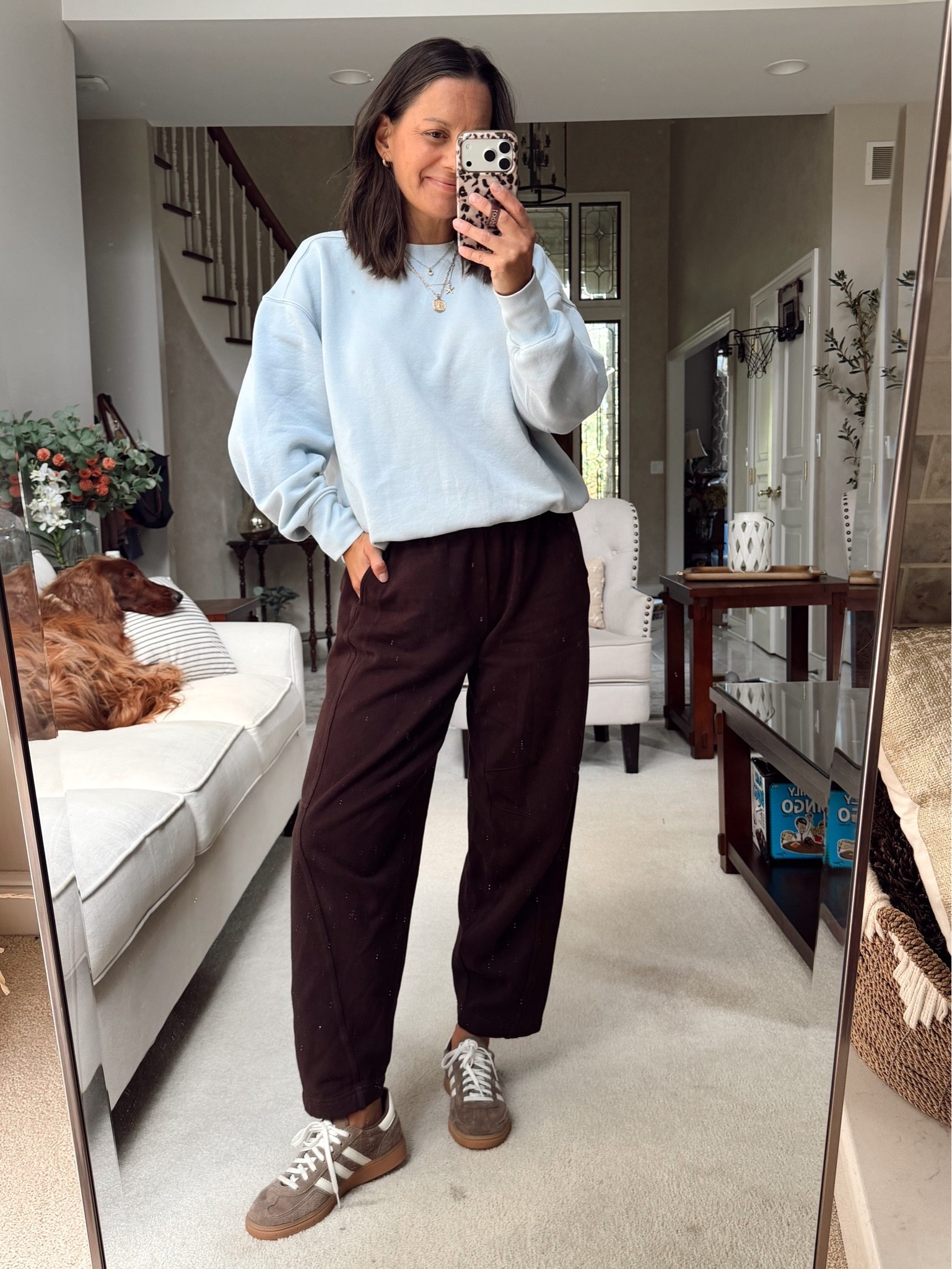 Aerie sale! Barrel sweatpants run true to size - I’m wearing a small. Sweatshirt runs big - I’m wearing an xs. Both on deal!

#LTKOver40 #LTKPetite #LTKmomlife