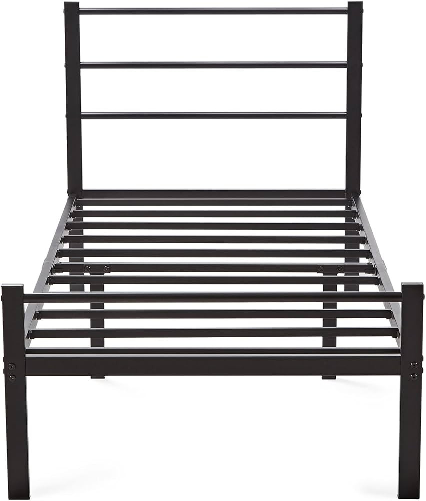 NOAH MEGATRON Twin Bed Frame with Headboard and Footboard, Metal Platform Bedframe, 14 Inch Heavy... | Amazon (US)