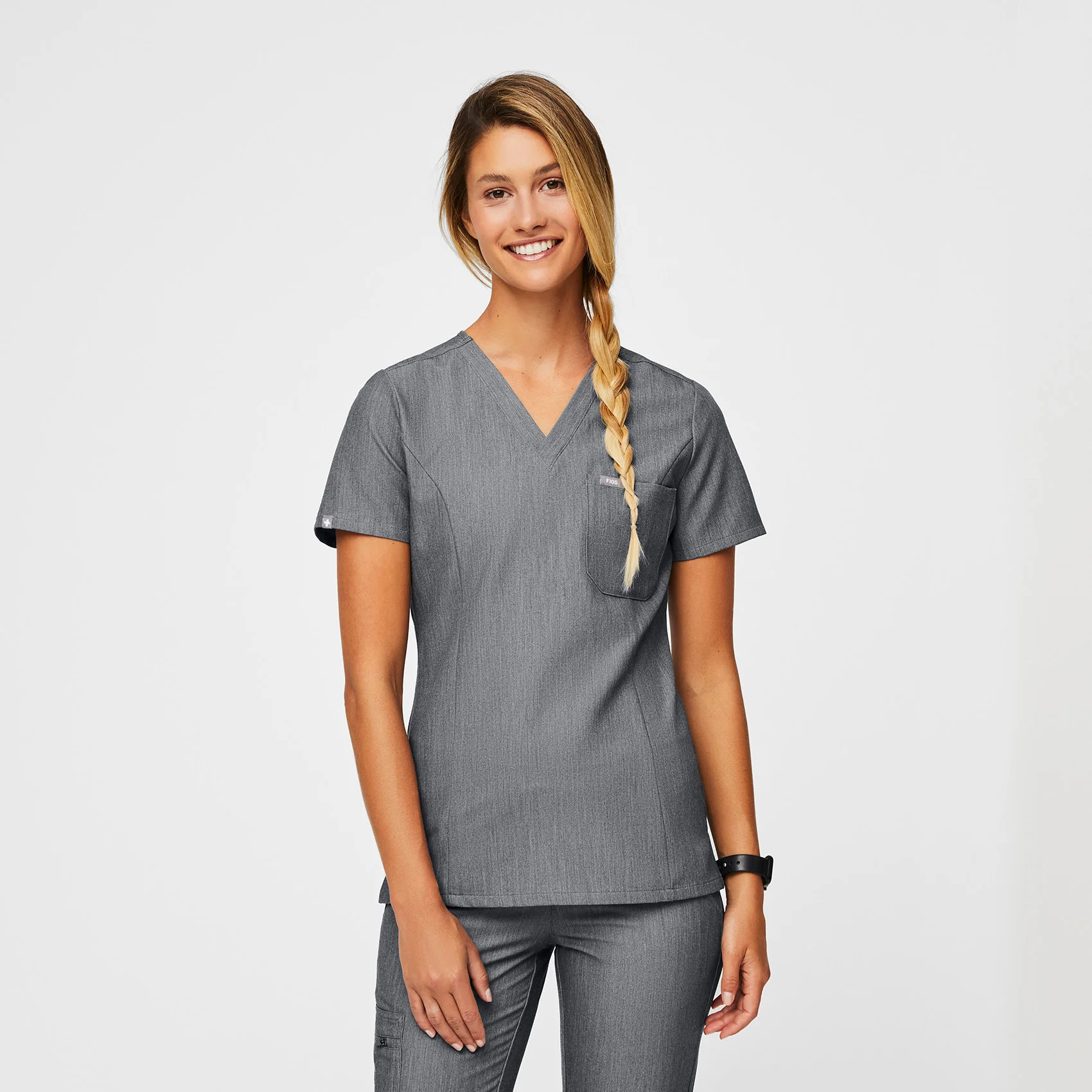 Women’s Slim Catarina One-Pocket Scrub Top™ - Graphite · FIGS | FIGS