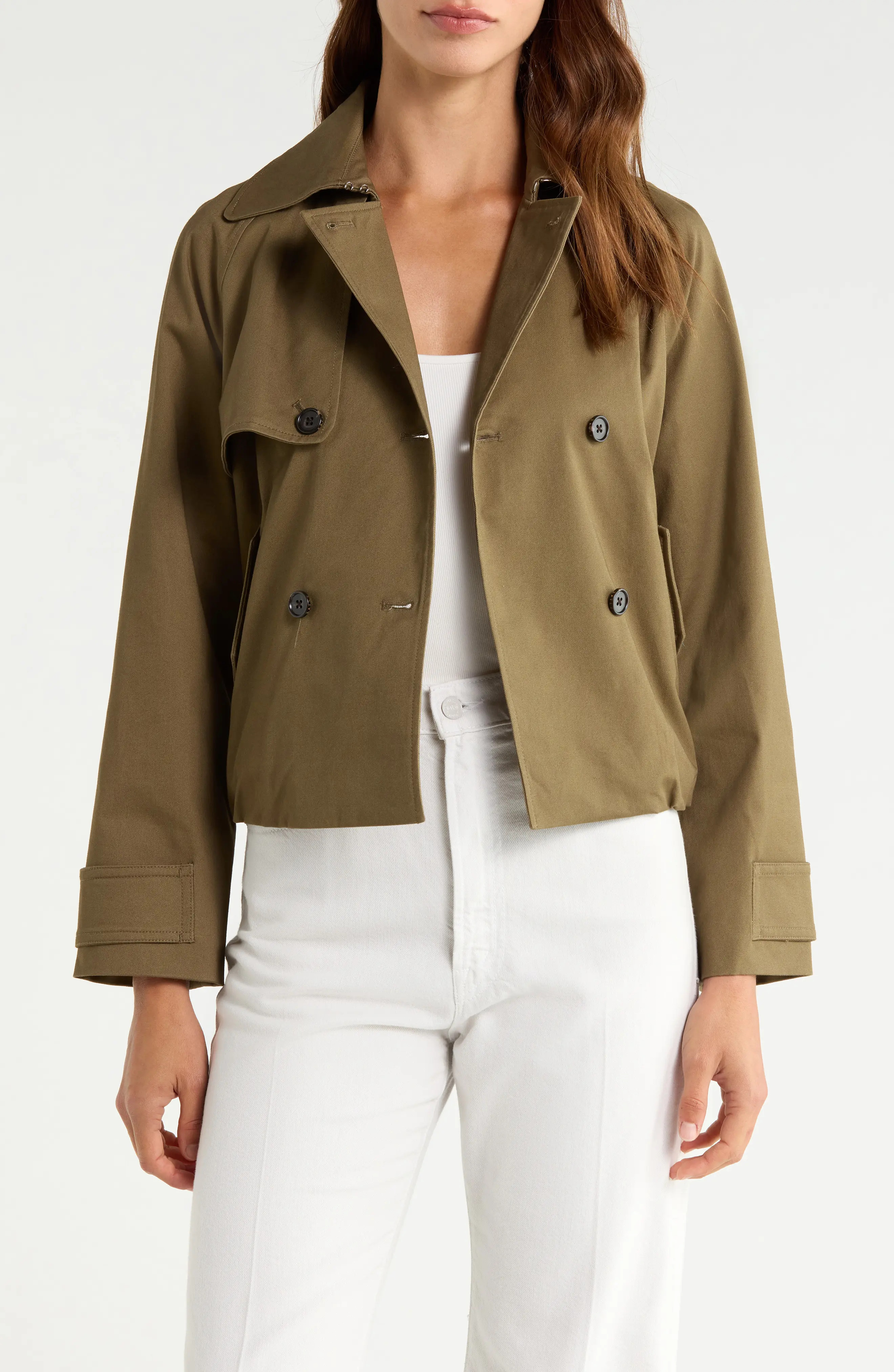 Jett Check Crop Trench Coat (Women) | Nordstrom | Nordstrom