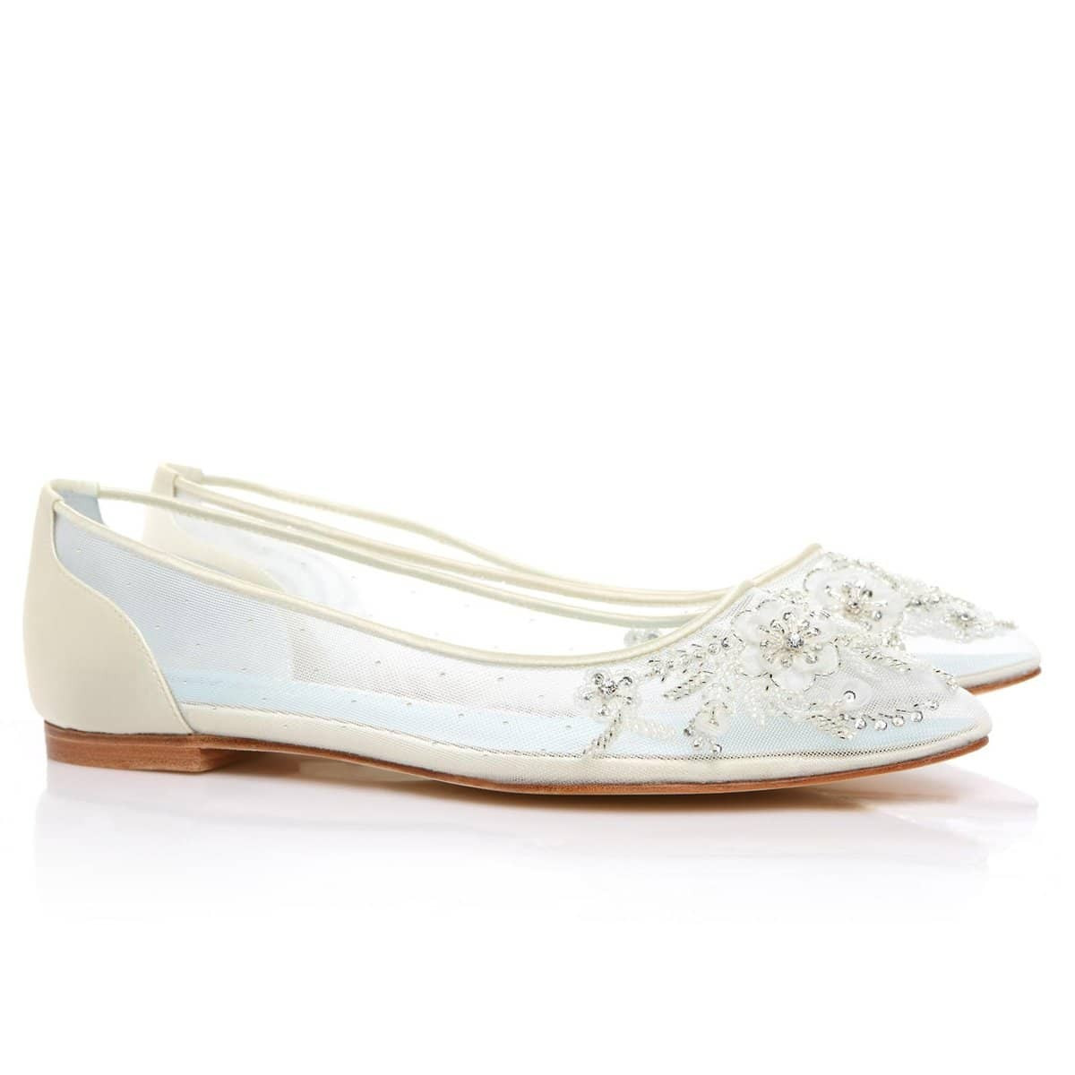 Transparent Cinderella Flats With Blue Sole | Bella Belle Shoes