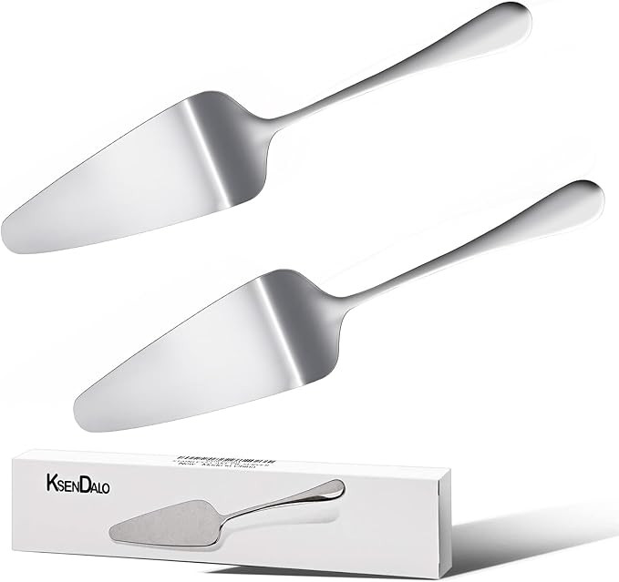KSENDALO Small Pie Server Cake Pizza Server, Stainless Steel SUS304 Pie Spatula for Serving, Cutt... | Amazon (US)