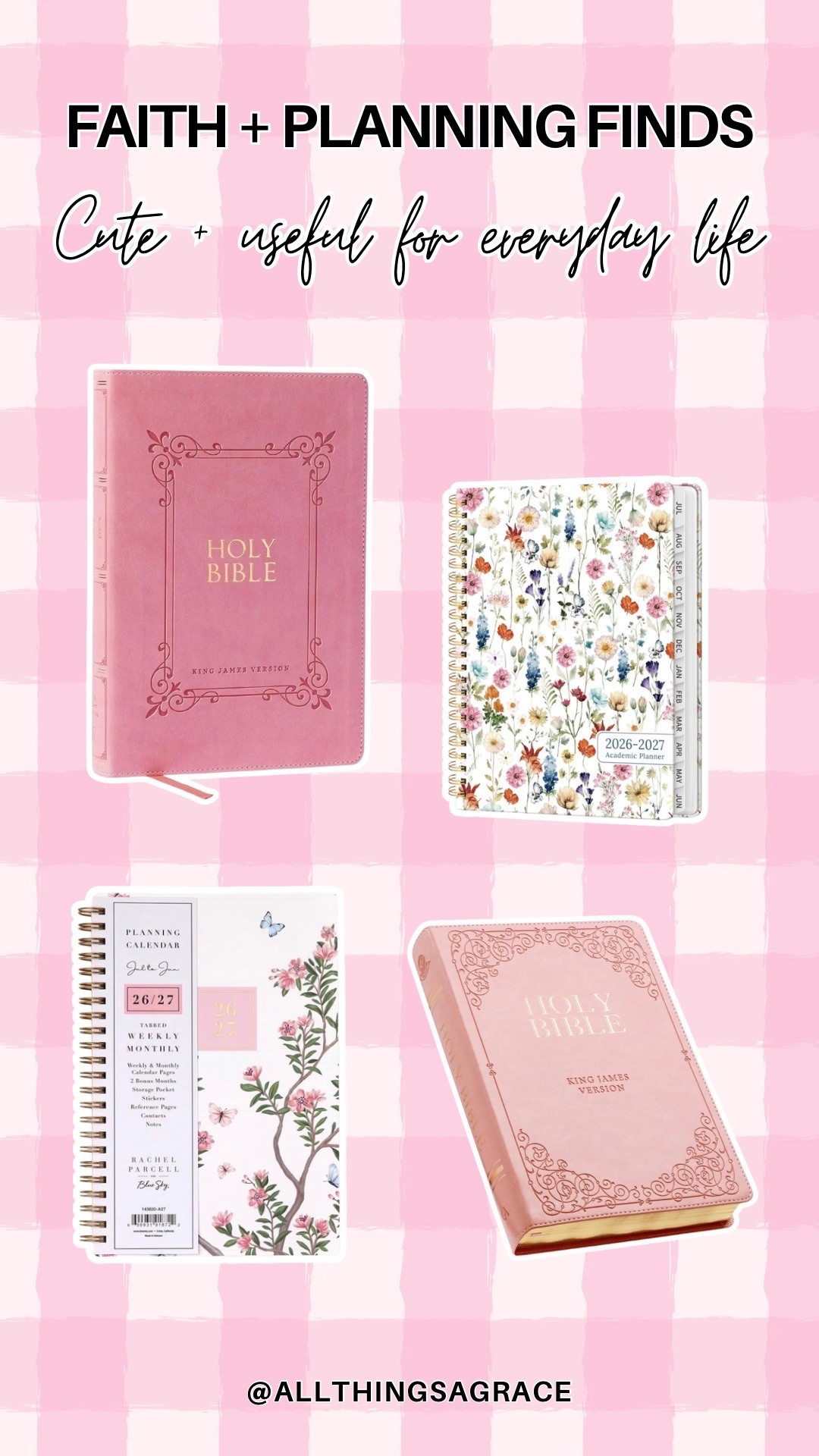 Y’all asked me to link more bibles, planners & everyday essentials lately 🤍✨ so I rounded up a few of the cutest finds 📚🎀

#faithandplanning #girlyfinds #plannercommunity #biblejournaling #everydayessentials ✨

#LTKdayinmylife