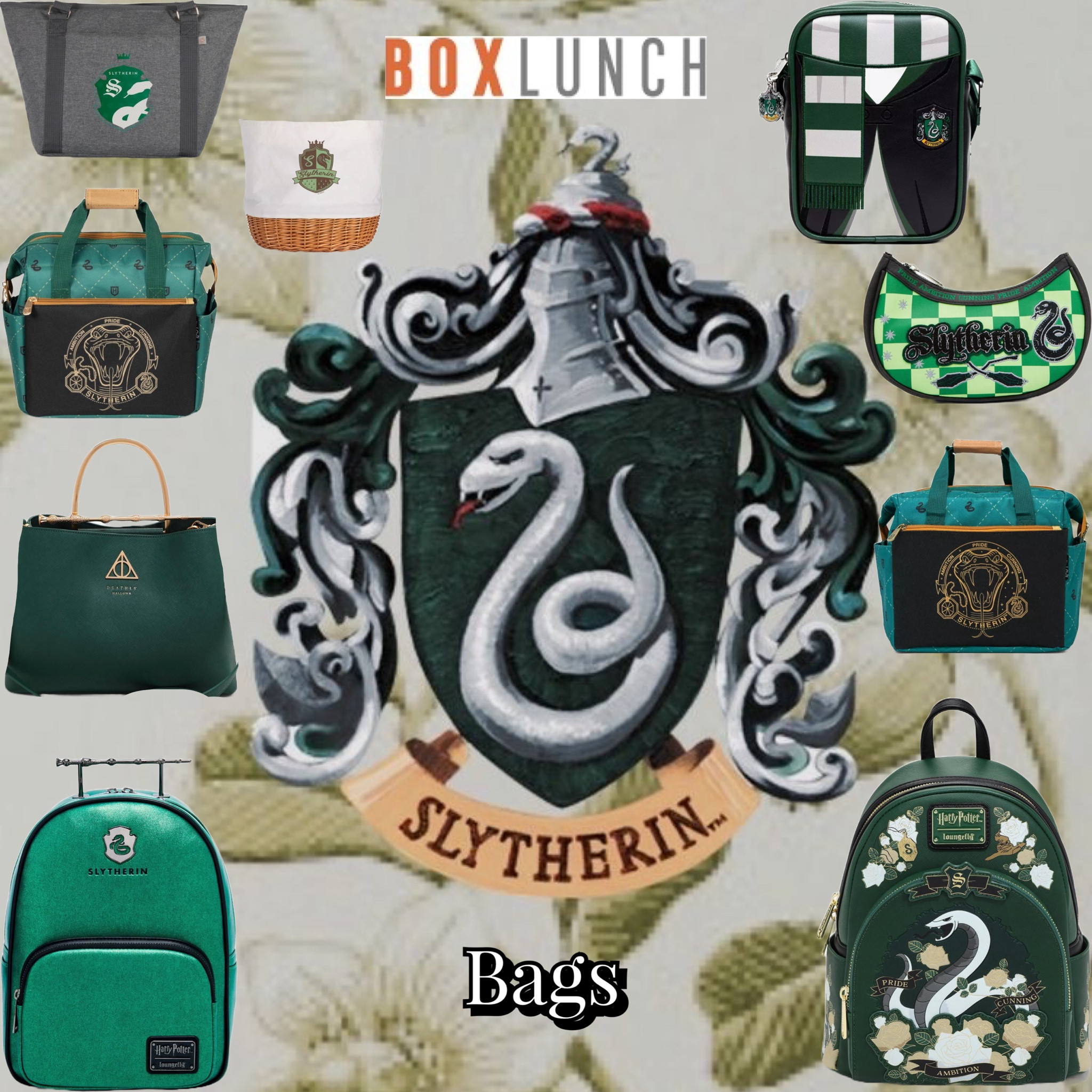 Slytherin bags 🐍 Boxlunch Harry Potter Hogwarts House 

#LTKitbag #LTKGiftGuide #LTKfindsunder100