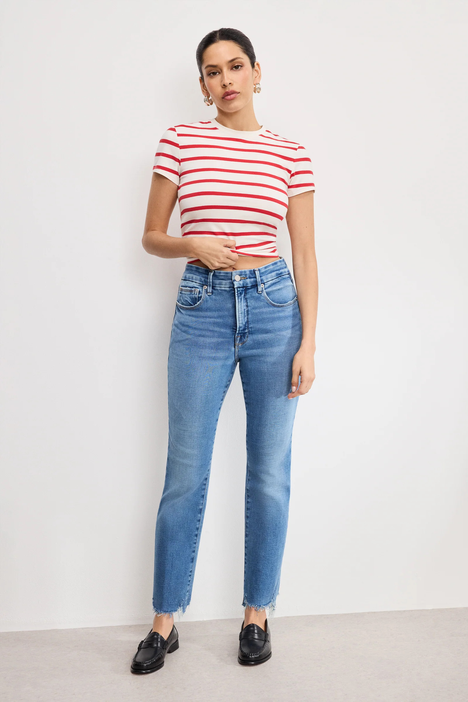 SOFT TECH GOOD LEGS STRAIGHT JEANS | INDIGO514 | Good American