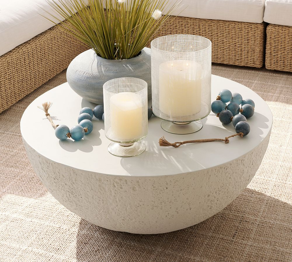 Bolinas Concrete Round Outdoor Coffee Table (36") | Pottery Barn (US)
