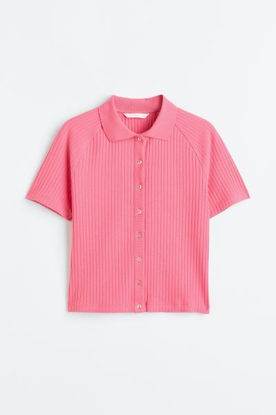 Button-front Top with Collar | H&M (US + CA)