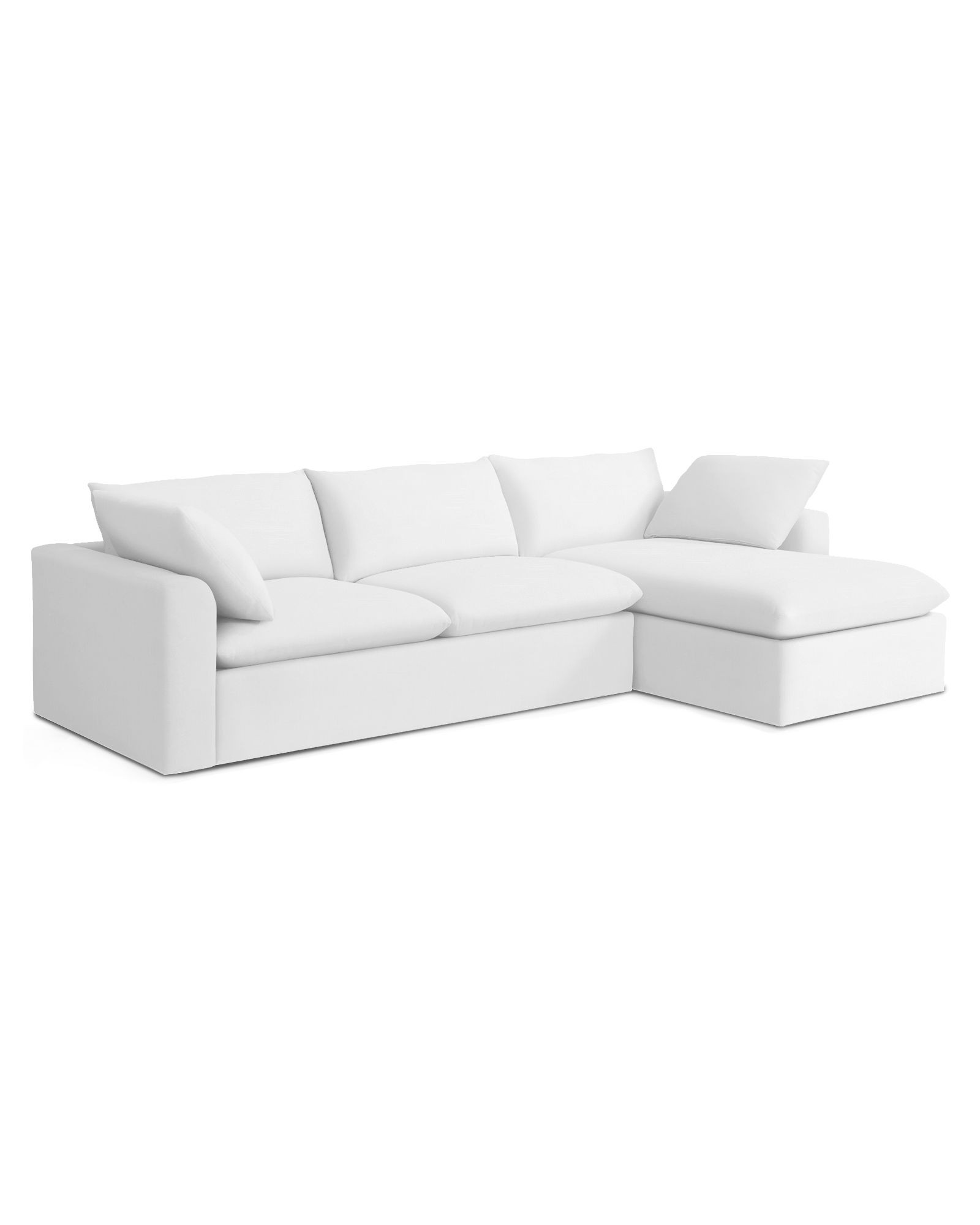 Haven Comfort Arm Chaise Sectional with Storage - Right-Facing | Serena and Lily