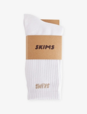 Logo-Print Ribbed Pack of Three Cotton-Blend Crew Socks | Selfridges