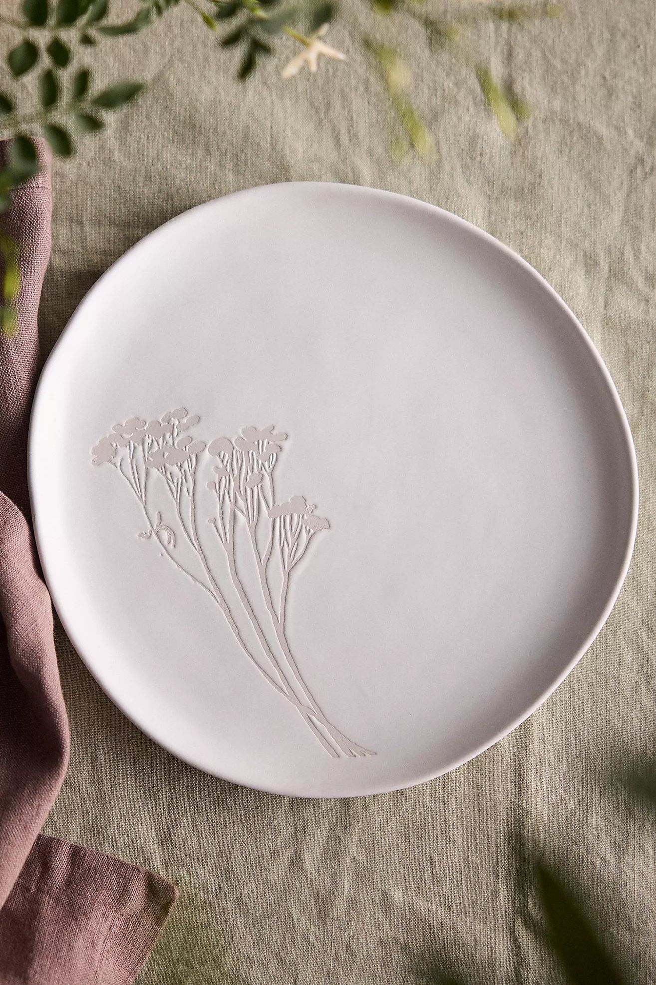 Garden Stem Stoneware Dinner Plate | Anthropologie (US)