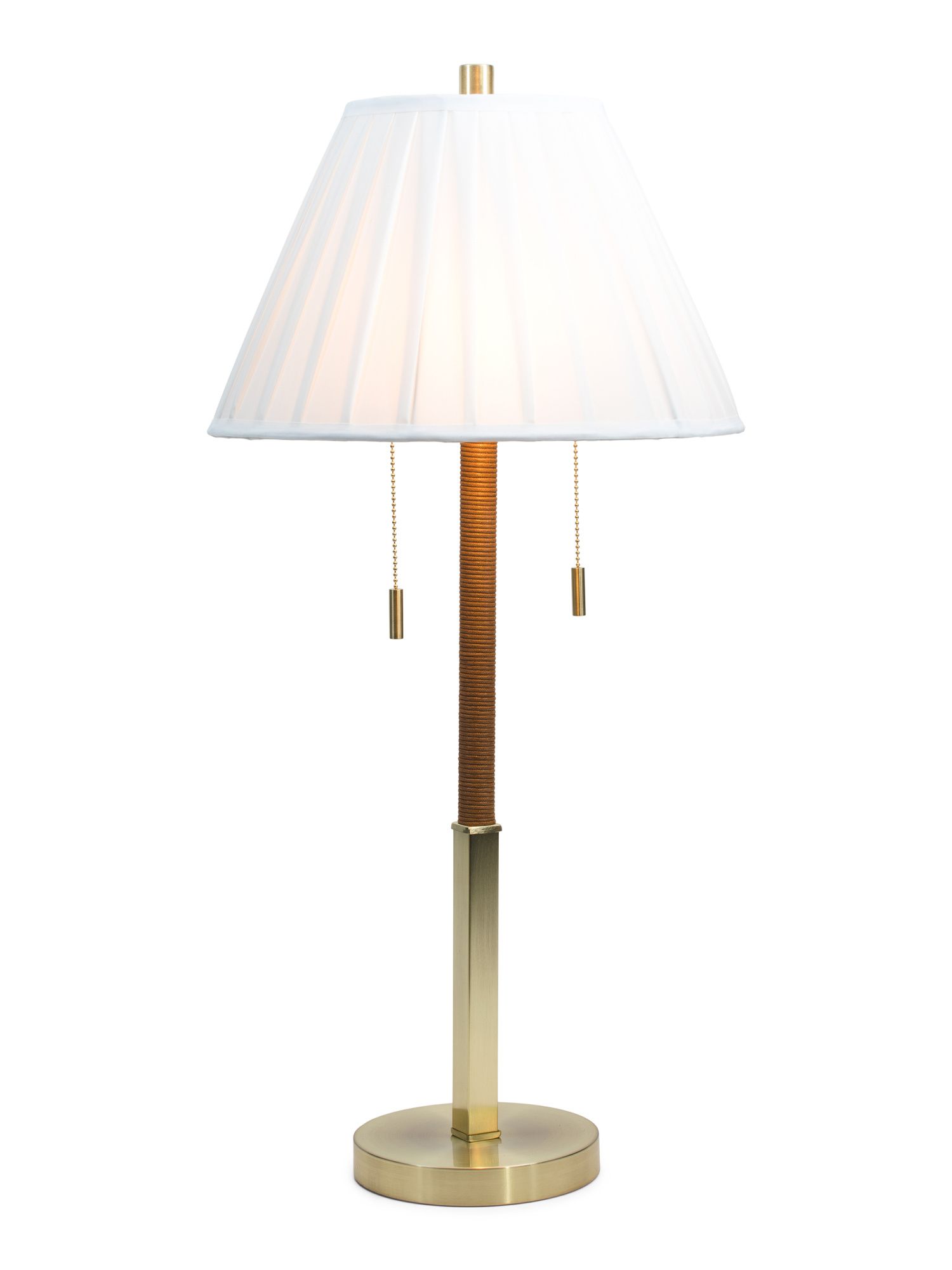 31.5in Metal Lamp With Leather Details | TJ Maxx