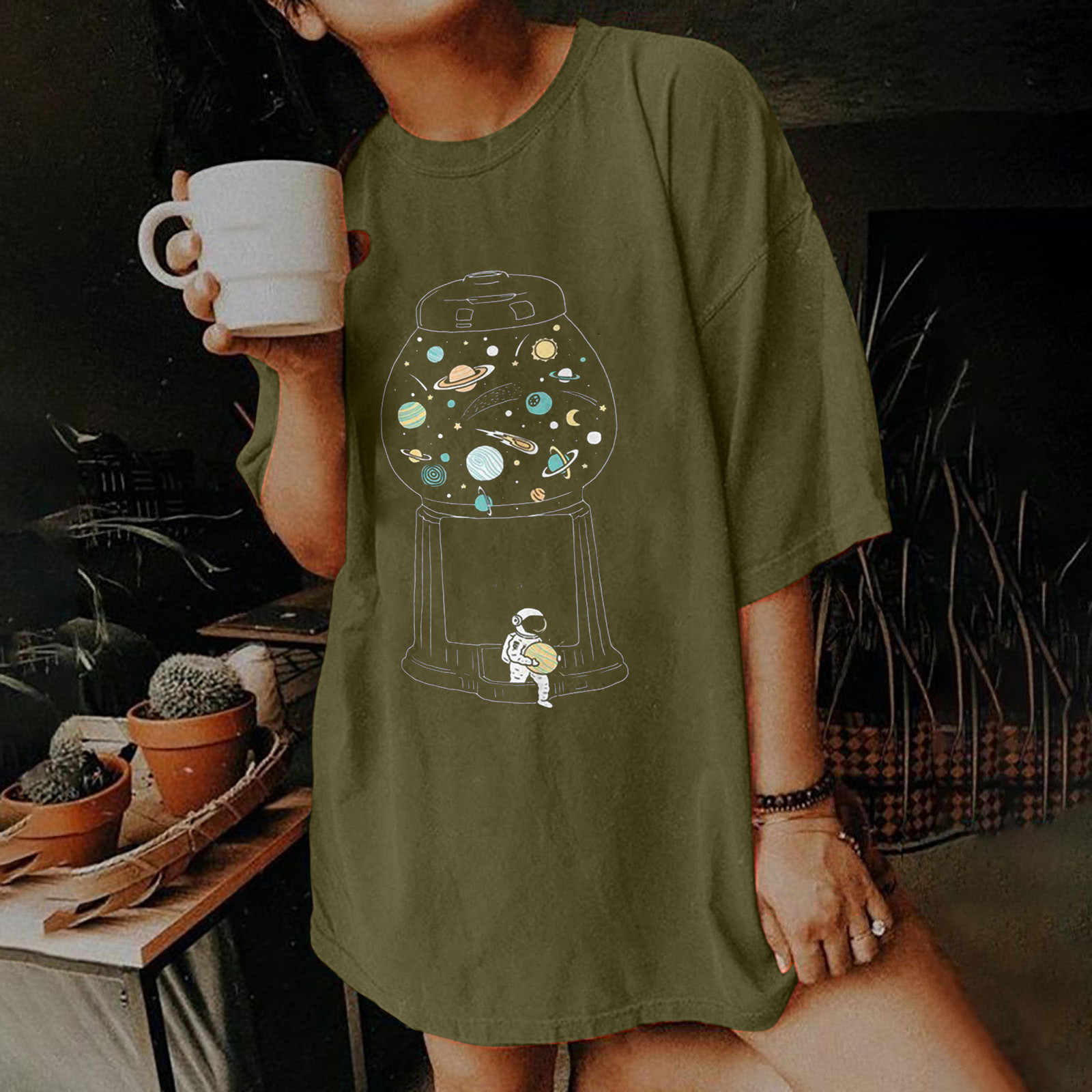 lcziwoVintage Graphic Tee Shirts for Womens 2023 Summer Short Sleeve Crewneck Tops Boyfriend Over... | Walmart (US)