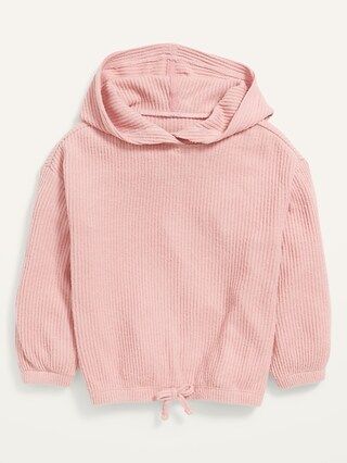 Cozy Rib-Knit Pullover Hoodie for Toddler Girls | Old Navy (US)