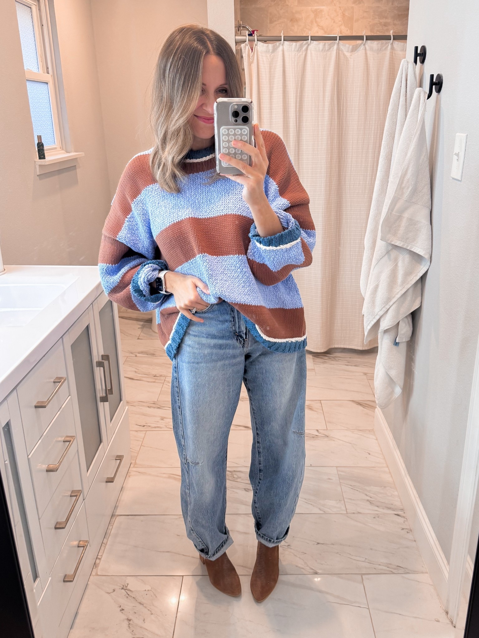 Sweater - XS (linked a crazy good dupe for under $40!!!)
Jeans - TRS

#LTKSaleAlert #LTKmomlife #LTKHoliday