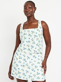 Linen-Blend Crop Top | Old Navy (US)