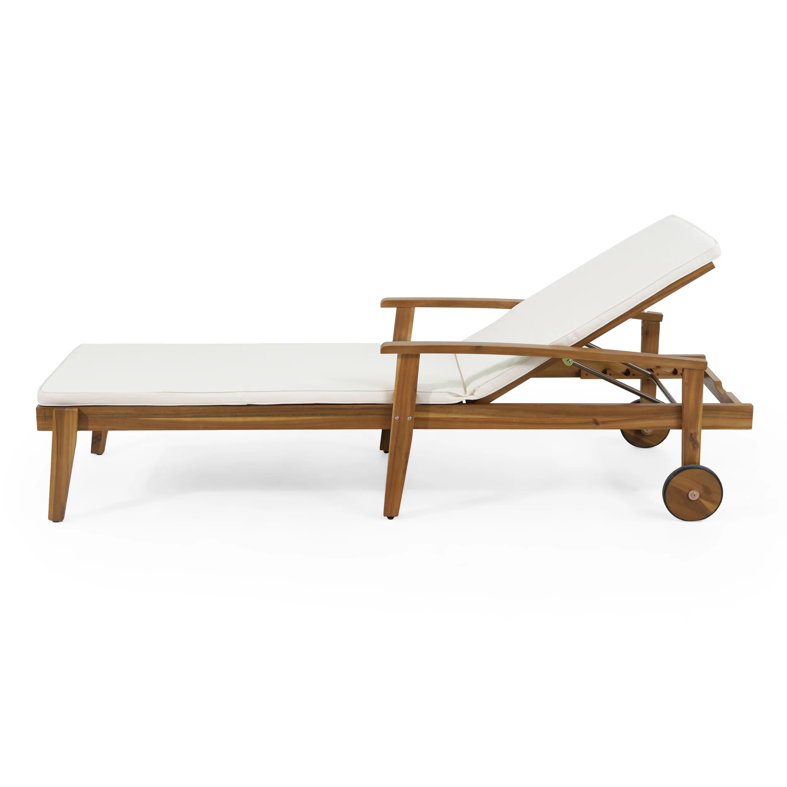 Sandine Outdoor Acacia Chaise Lounge Set (Set of 2) | Wayfair North America