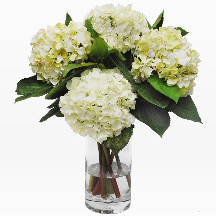 Faux Hydrangea in Vase - White | West Elm (US)