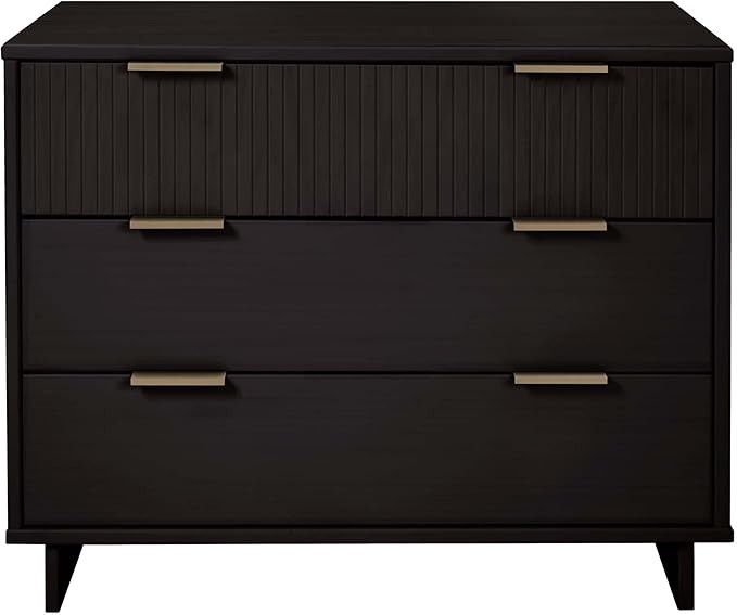 Manhattan Comfort Granville 38-Inch Solid Wood Dresser with 3 Full Extension Soft Close Drawers, ... | Amazon (US)
