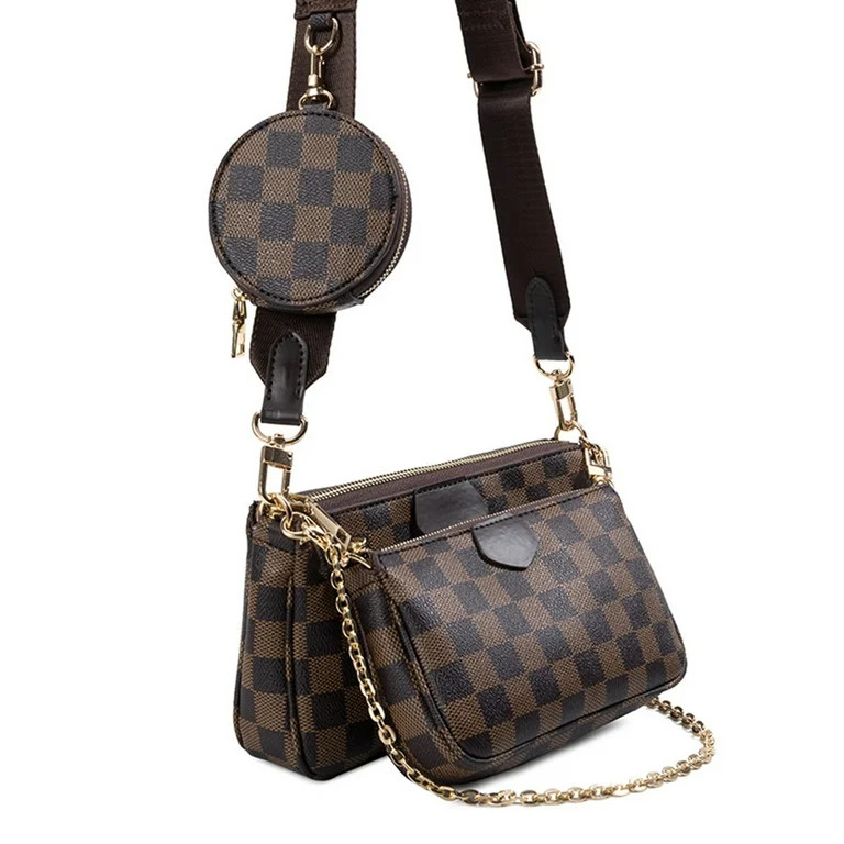 Sexy Dance Womens Checkered Crossbody Bag-PU Vegan Leather Cross Body Bag-Fashion Checkered Shoul... | Walmart (US)