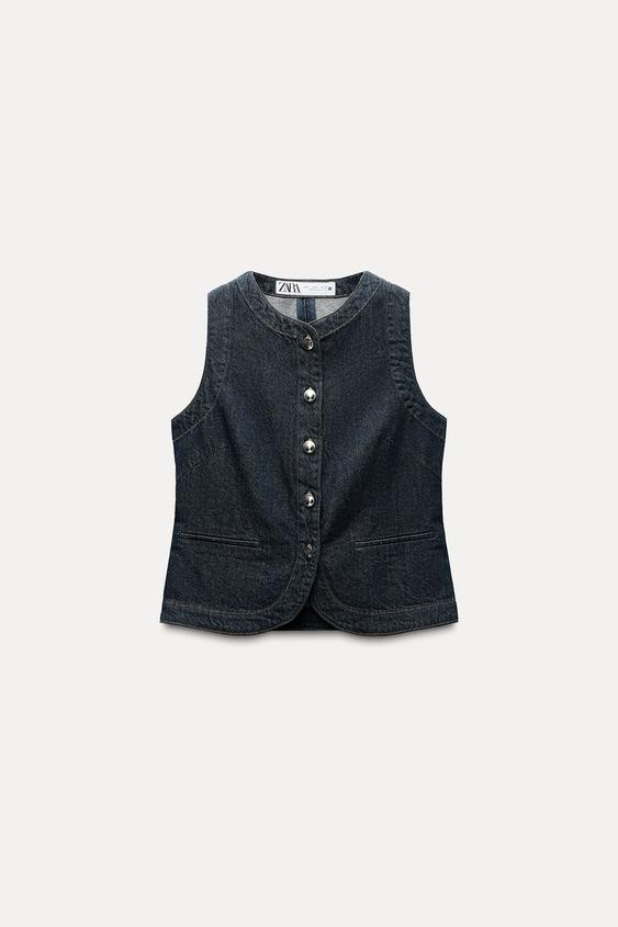 FITTED DENIM WAISTCOAT Z1975 | Zara US
