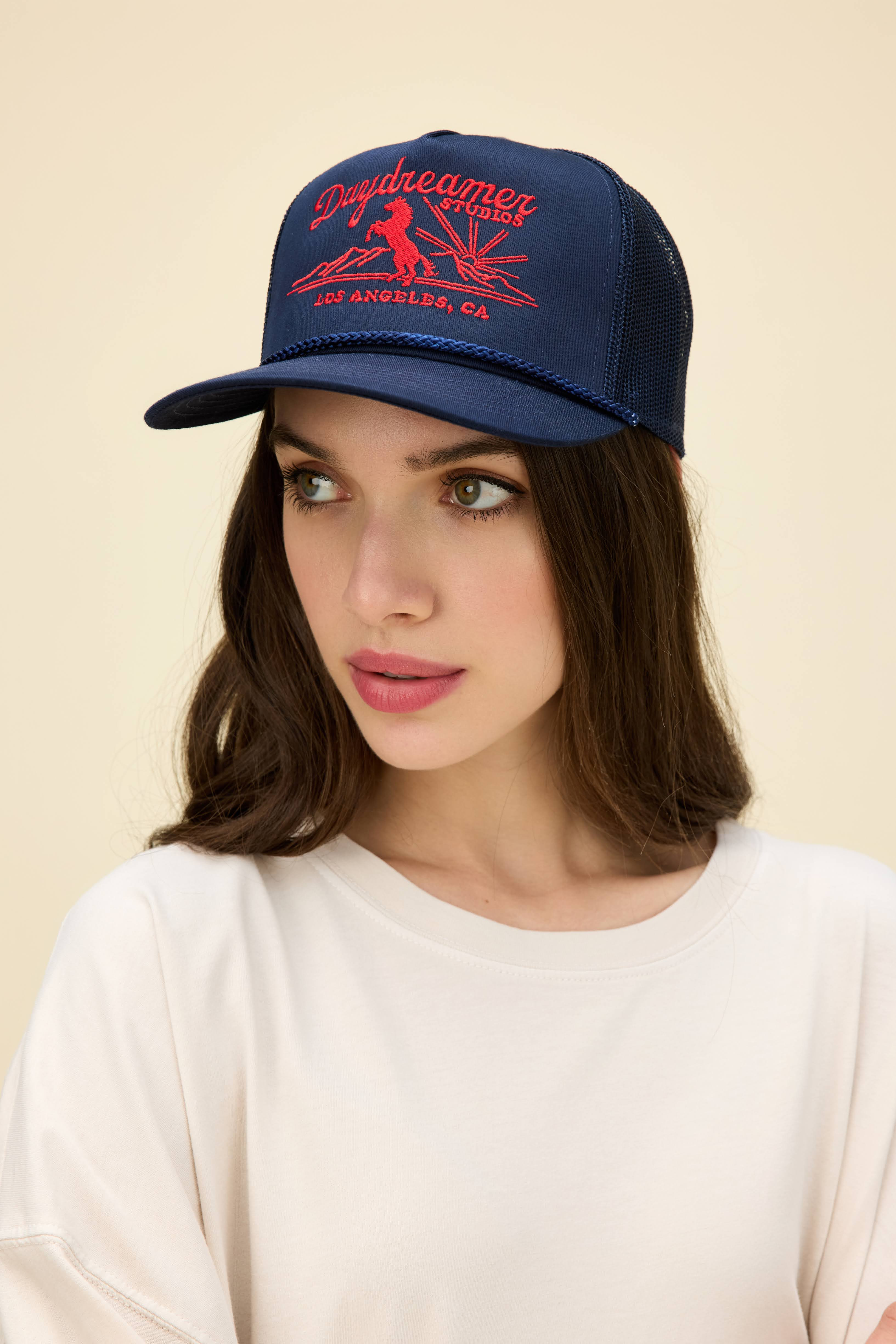 Daydreamer Studios Trucker Hat in Navy | Daydreamer