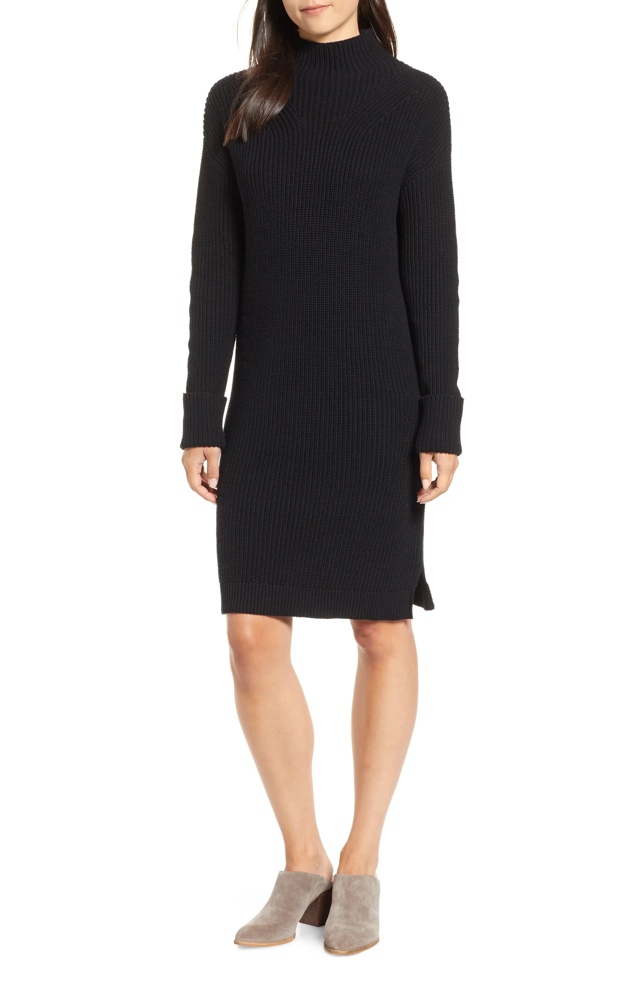 Caslon® Ribbed Sweater Dress (Regular & Petite) | Nordstrom