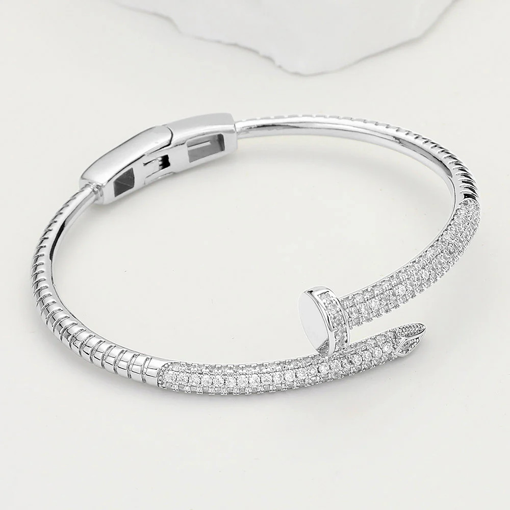 NEW!! Pave Nail Bracelet in 2 Colors | Glitzy Bella