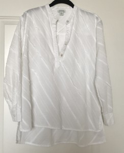 Sundance XS Long Sleeve Popover Tunic Top Blouse White | eBay US