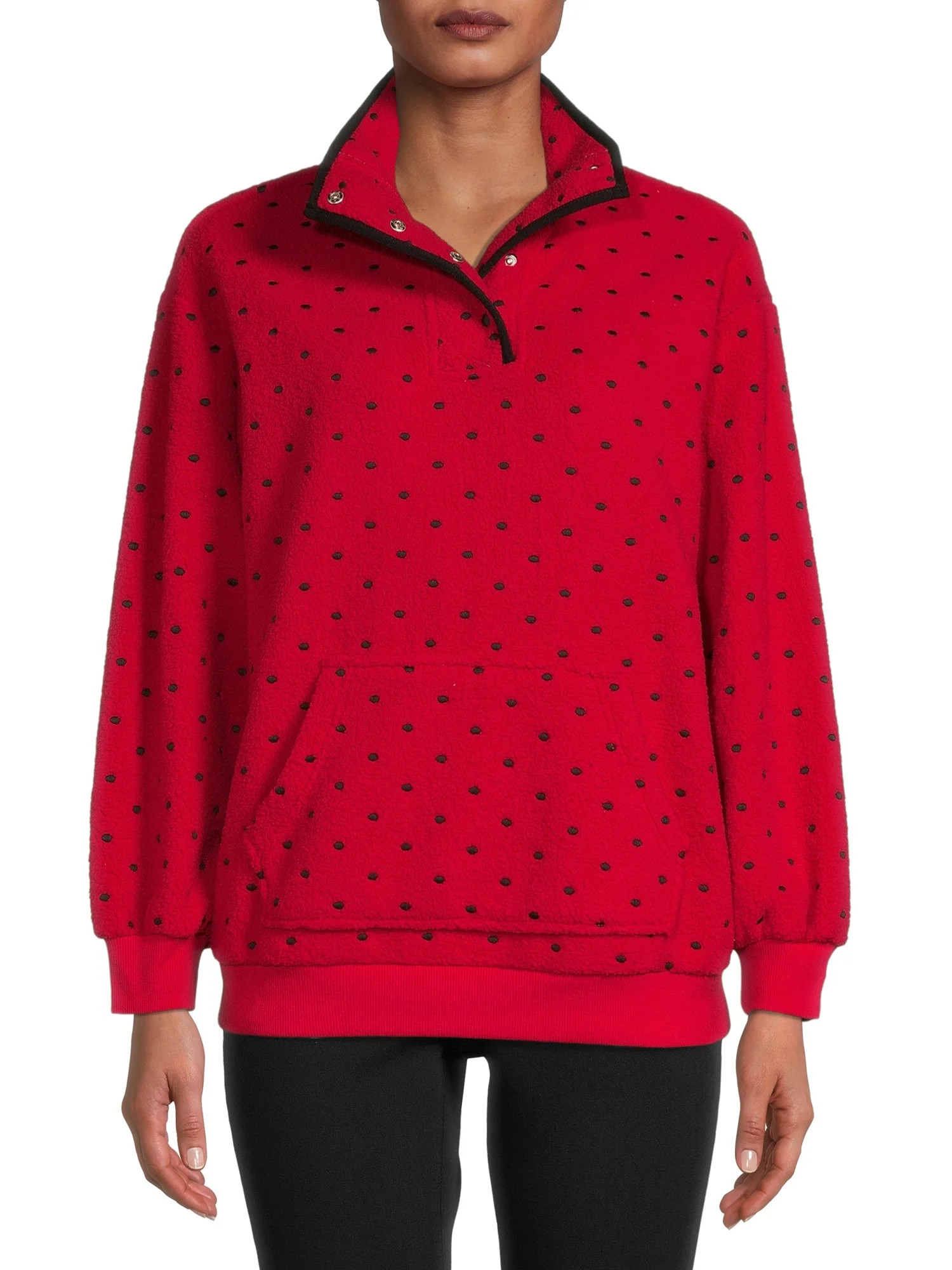 Time and Tru Women's Faux Sherpa Pullover | Walmart (US)