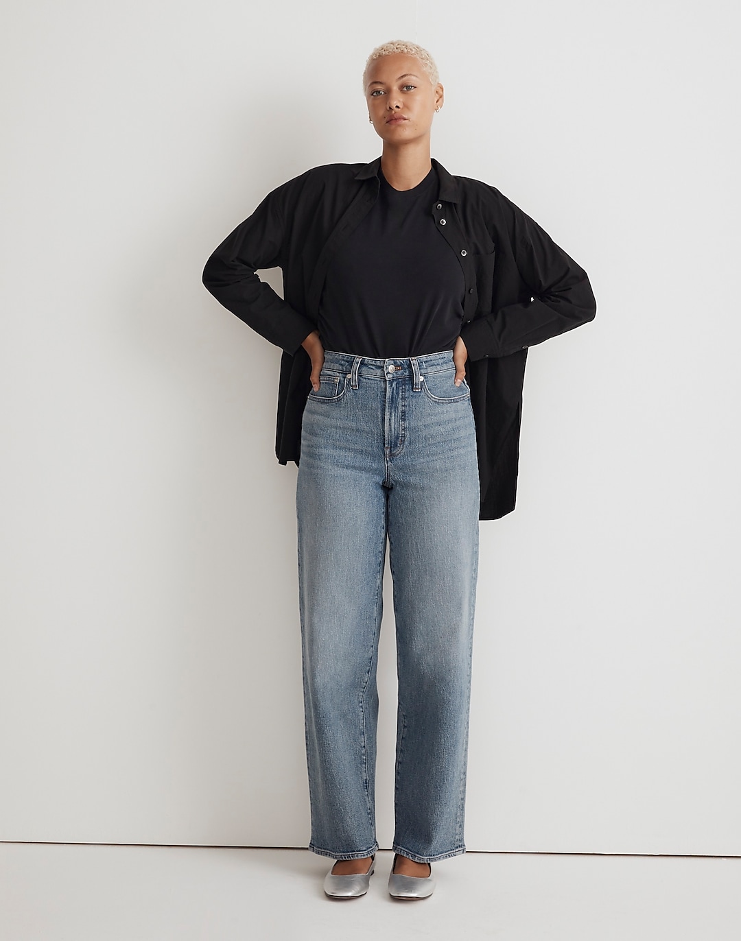 The Curvy Perfect Vintage Wide-Leg Jean in Heathcote Wash | Madewell