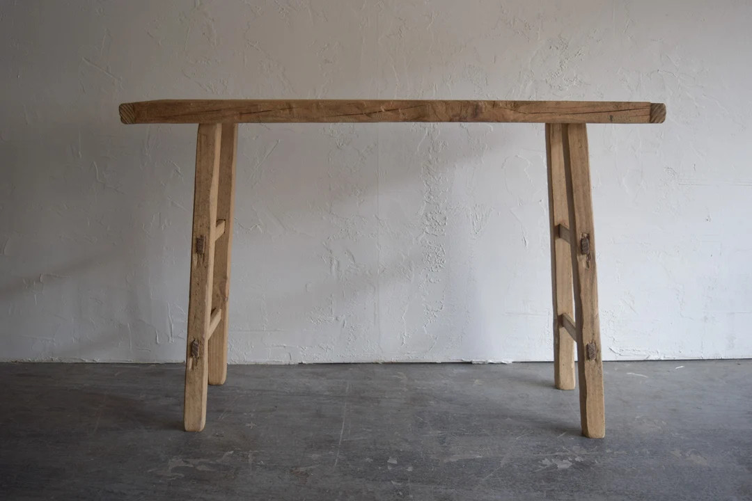 Made To Order: Long Slender Open Wooden Console/sofa table Vintage Style Slim | Etsy (US)