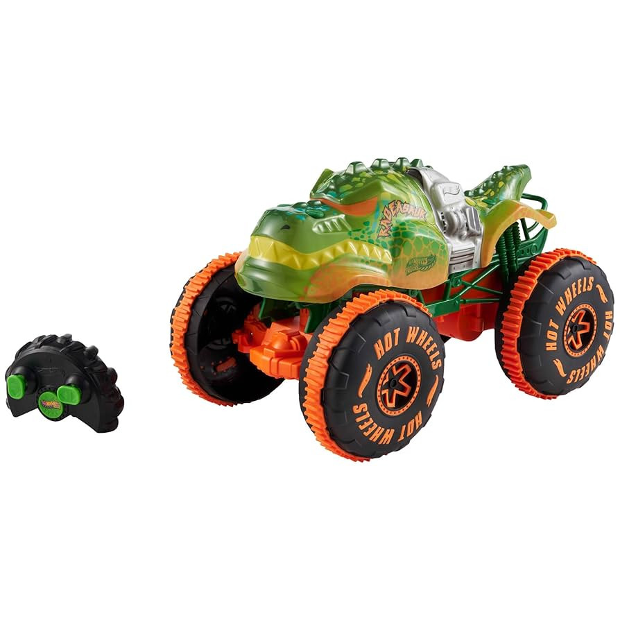 Hot Wheels Monster Trucks Remote-Control Toy Vehicle, 1:15 Scale Rageasaur RC with Grip Action Ti... | Amazon (US)