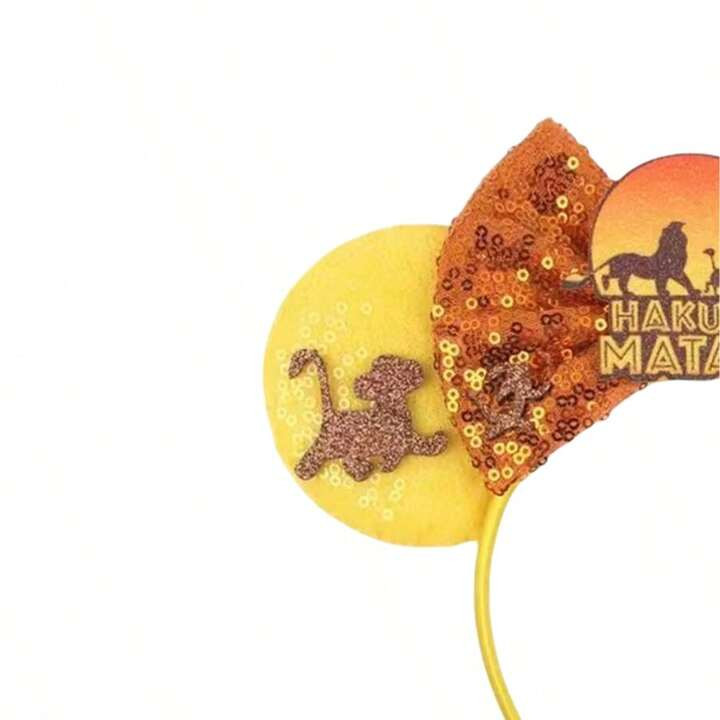 1pc Shiny & Cute Lion King Theme Big Ear Sequin Headband, Matching Girls' Castle Theme Park Outfi... | SHEIN