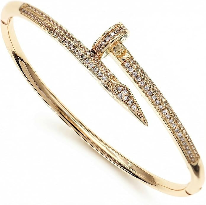 18K Gold Plated Nail and Snake Copper Bracelet for Women Dainty Jewelry Gift Perfect for Small/Pe... | Amazon (US)