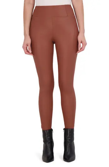Ookie & Lala Faux Leather Leggings in Luggage at Nordstrom Rack, Size X-Large | Nordstrom Rack