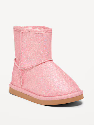 Shiny Faux-Fur Lined Boots for Toddler Girls | Old Navy (US)