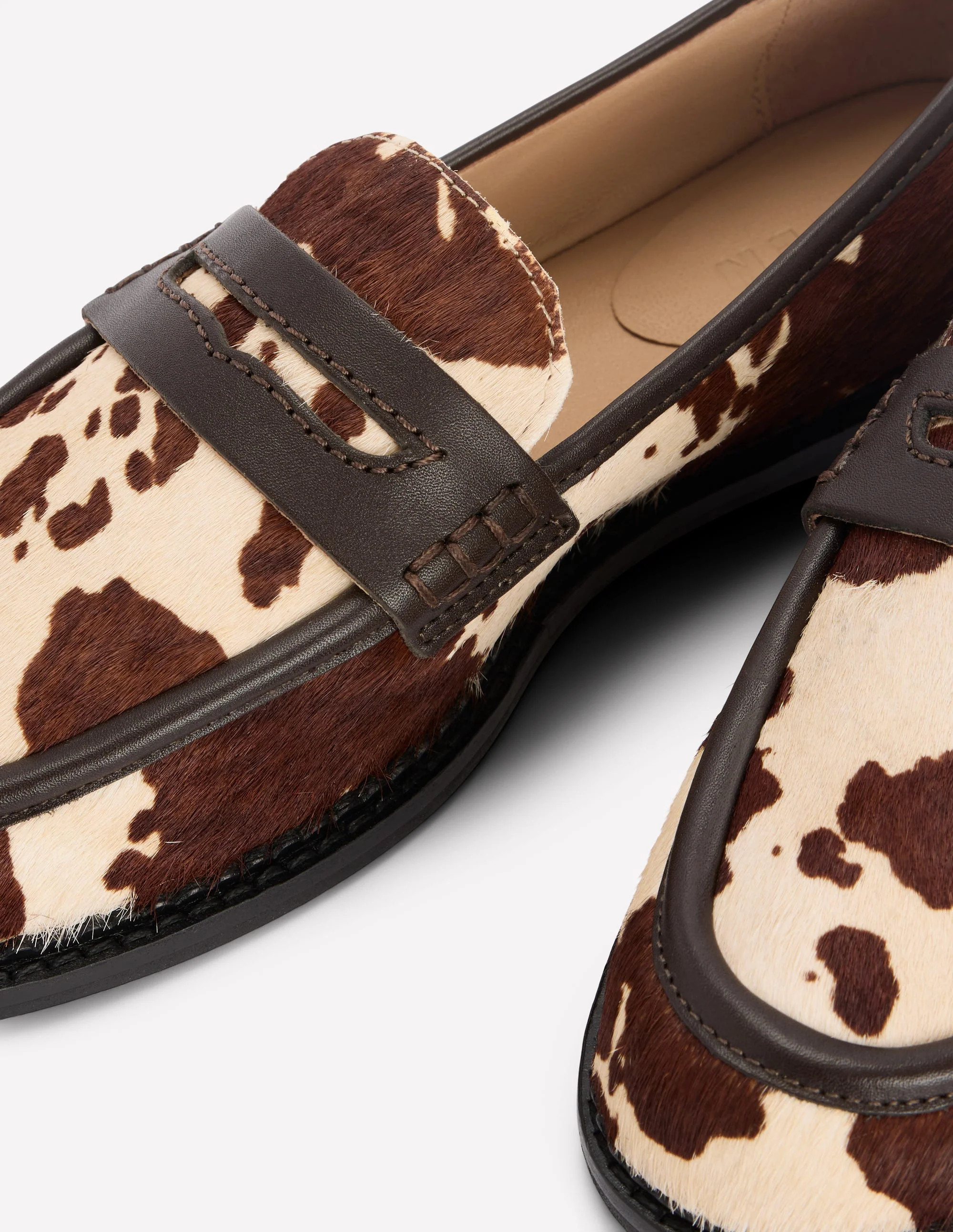Nya Penny Loafers-Brown/Ivory | Boden (US)