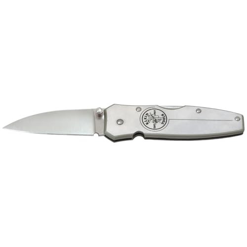 Klein Tools 44000 Lightweight Lockback Knife with Brushed Aluminum Handle, 2-1/4-Inch Drop-Point Blade | Amazon (US)