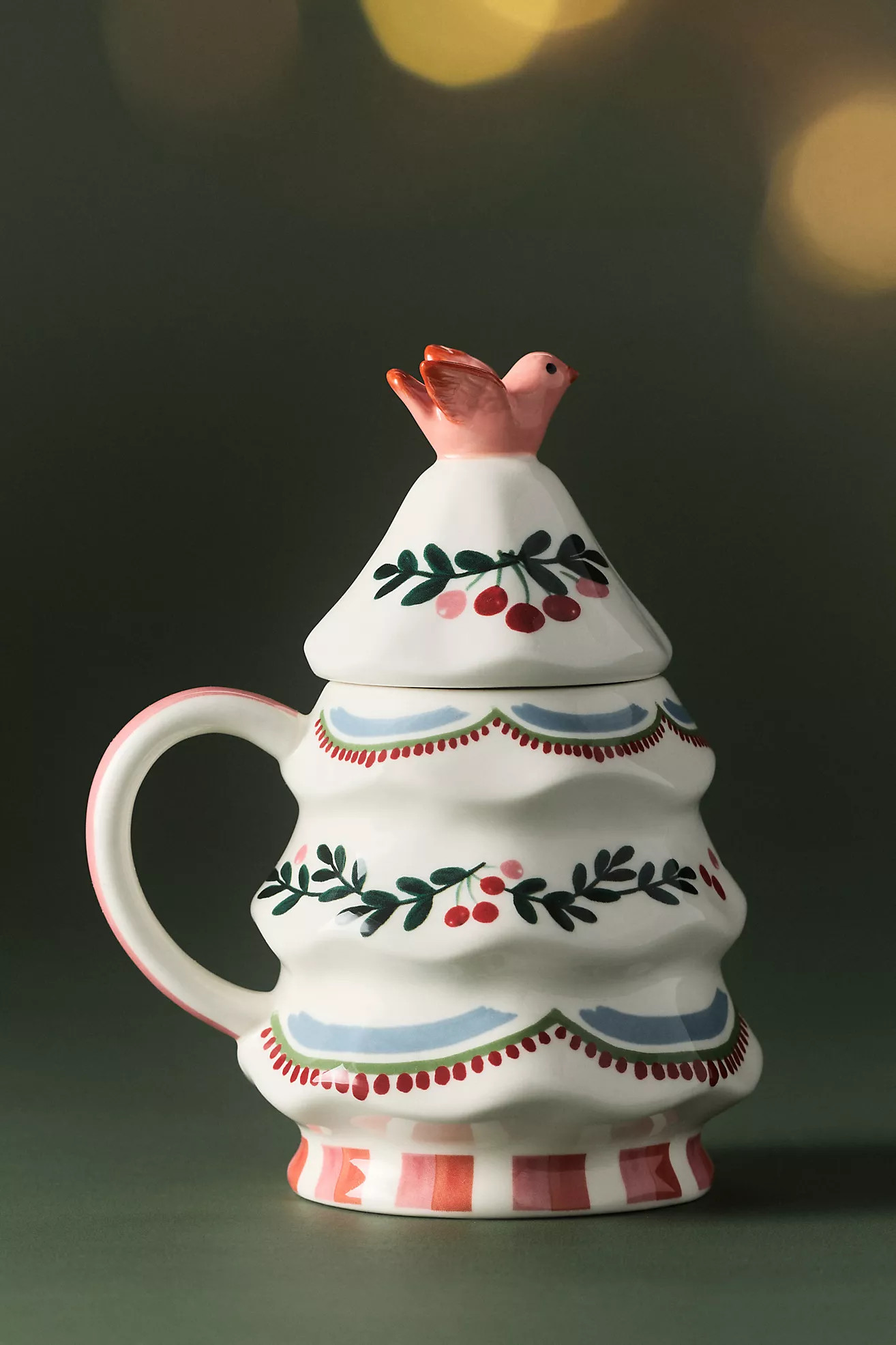 Halisa Stoneware Lidded Tree Mug | Anthropologie (US)