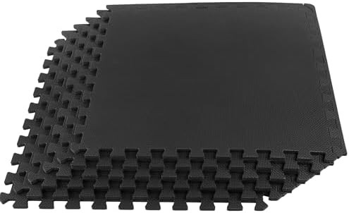 EVA Foam Mat Tiles 6-Pack - 24 SQ FT of Interlocking Padding for Garage, Playroom, or Gym Floorin... | Amazon (US)