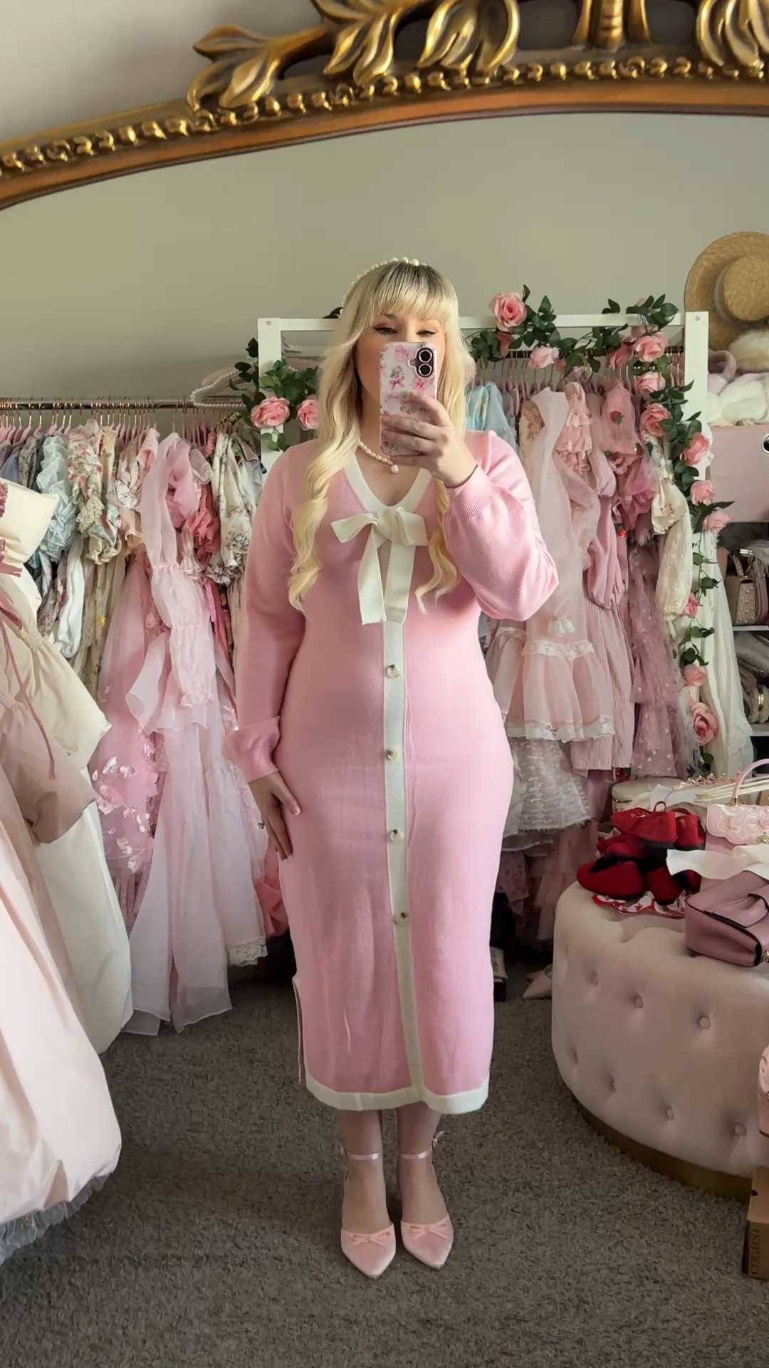 Affordable Pink Valentine’s Day outfit - pink dress and pink bow heels 

#LTKootd #LTKValentine #LTKgrwm