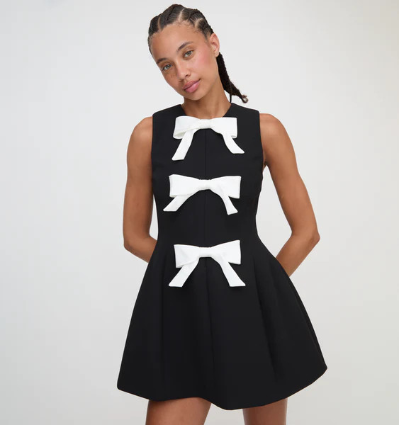 The Blythe Bow Dress - Ivory Bows | Hill House Home US