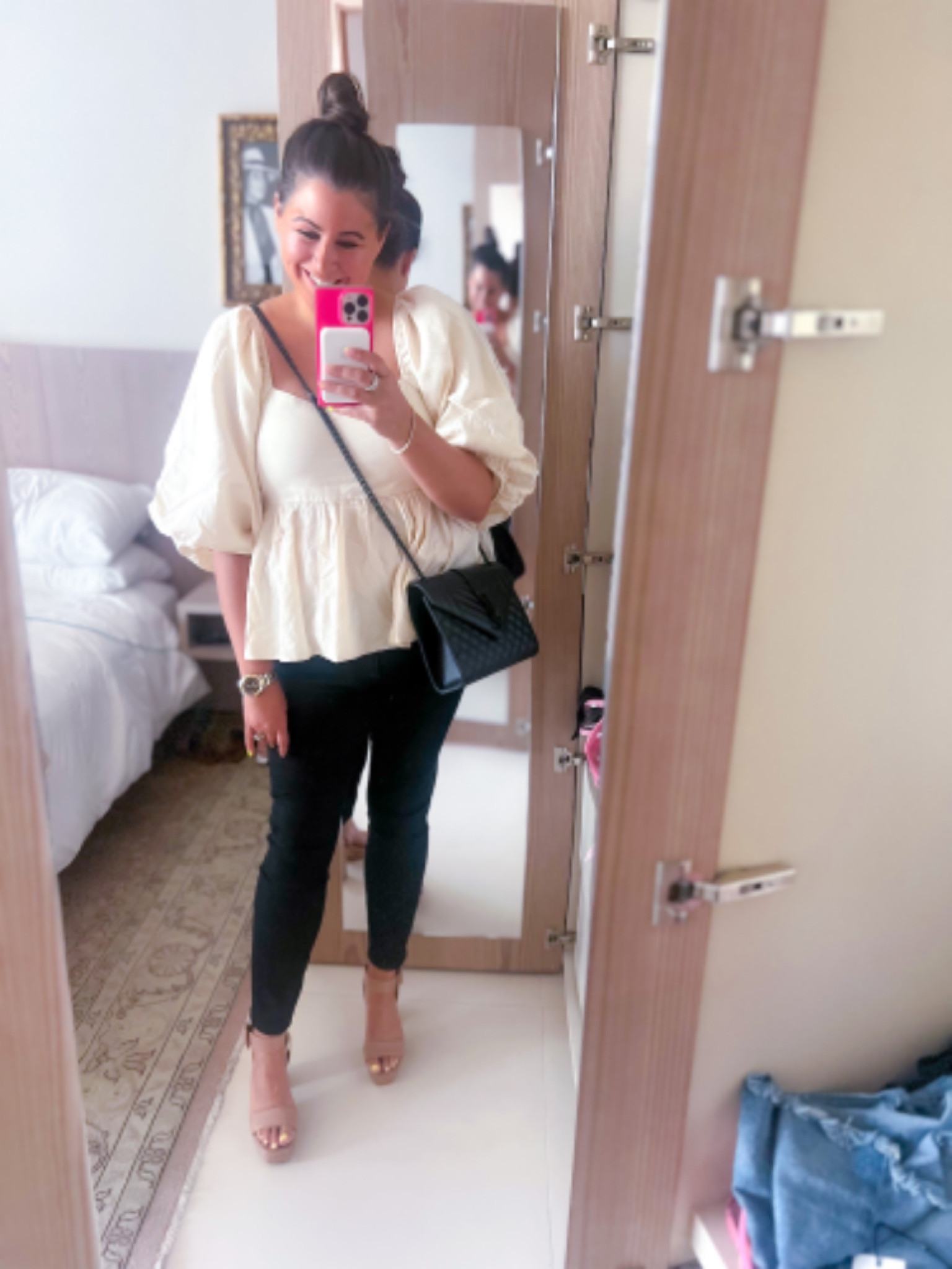 The cutest going out look!!!! Classy + trendy! Also, these heels are the comfiest!!! 

#LTKfindsunder100 #LTKmidsize #LTKSale