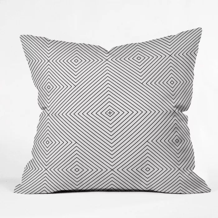 16"x16" Fimbis Kernoga Throw Pillow Black/White - Deny Designs | Target