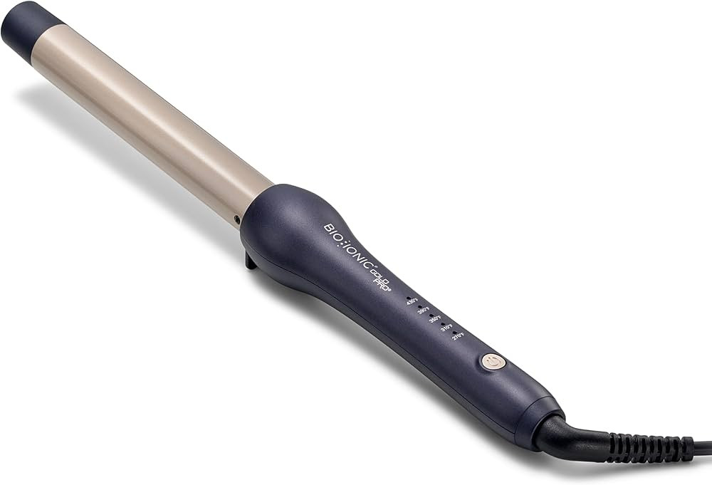 Bio Ionic GoldPro 1" Curling Wand, Blue, Moisture Heat Technology & 24K Gold MX, Ceramic Long Bar... | Amazon (US)