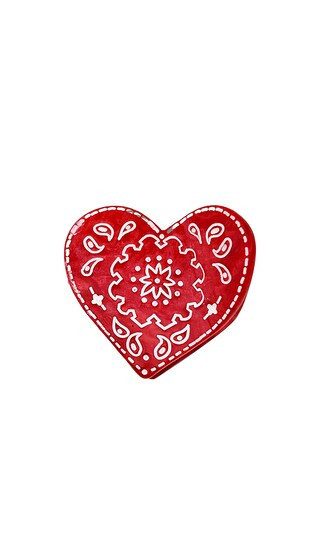Solar Eclipse Hand-Painted Mini Paisley Heart Claw Hair Clip in Red. | Revolve Clothing (Global)