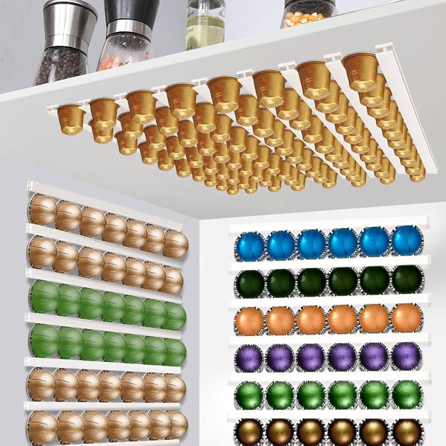 Coffee Pod Holder, K Cup Holders for Counter,10 PCS Coffee Pods Storage/Organizer,Wall Mount Coff... | Amazon (US)