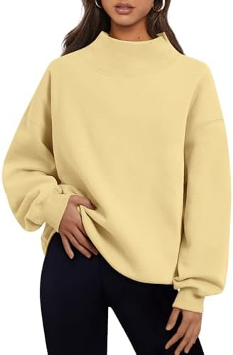 Trendy Queen Womens Oversized Sweatshirts Turtleneck Pullover Long Sleeve Hoodies Tops Fall Fashi... | Amazon (US)