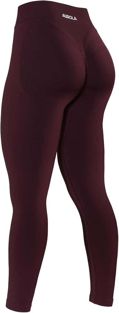 AUROLA Influence Workout Leggings for Women, Seamless Compression Tummy Control Leggings Mid Rise... | Amazon (US)