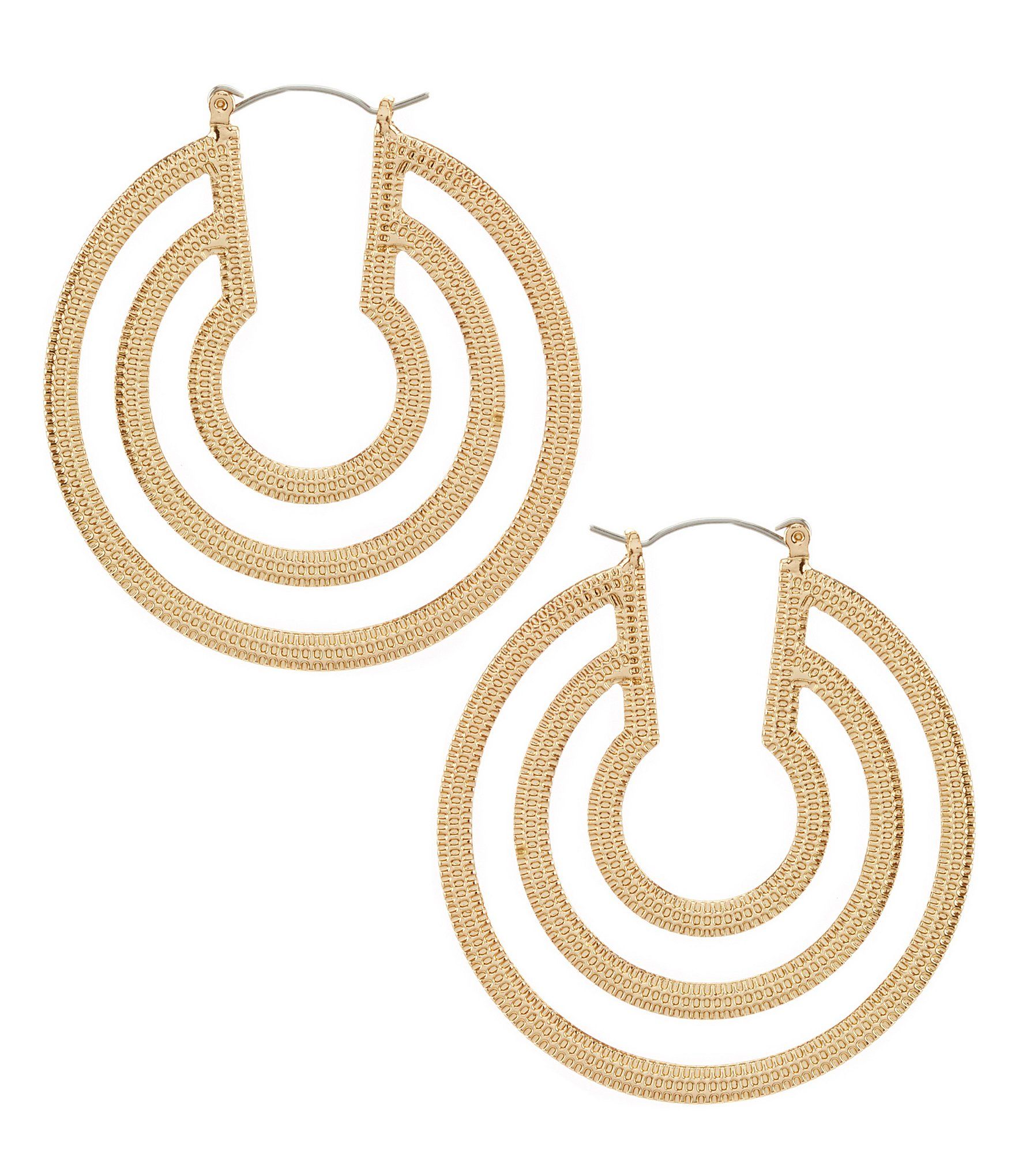 Natasha Accessories Horseshoe Hoop Earrings | Dillards Inc.